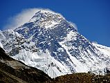 Gokyo 5 Scoundrels View 8-2 Everest Close Up Everest North and Southwest faces from Scoundrel's View.